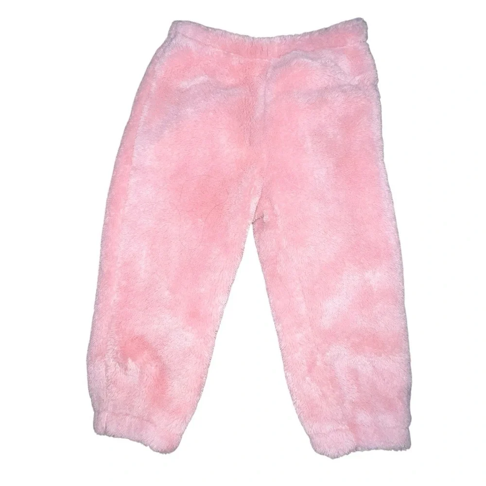 Baby Gap Unisex Fuzzy Sherpa Crew 2 Piece Set‎ Size 18-24 Months Feather Pink